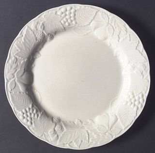 Nikko Woodbury Ivory Dinner Plate, Fine China Dinnerware   All Ivory, Embossed F