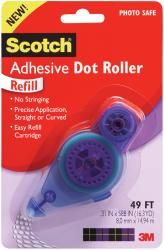 Scotch Adhesive Dot Roller Refill .31x49ft