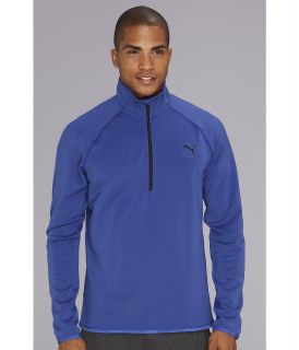 PUMA Technical Quarter Zip Mens Long Sleeve Pullover (Blue)