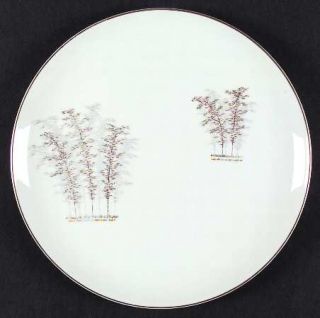 Fukagawa Gold Bamboo Dinner Plate, Fine China Dinnerware   Arita, Gold & Gray  B