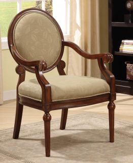 Roll Arm Chair Taupe Leaf