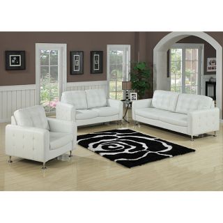 Megan White Loveseat (White Seating Comfort Medium Seat depth 20 inchesLoveseat dimensions 36 inches high x 62 inches wide x 37 inches deep Bonded LeatherUpholstery Color White Seating Comfort Medium Seat depth 20 inchesLoveseat dimensions 36 inche