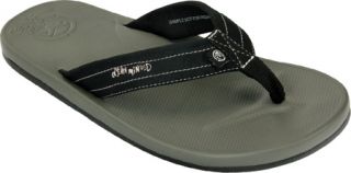 Mens Ocean Minded by Crocs Waveseeker Flip Flop   Black/Charcoal Sandals