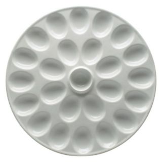 Tag Round Porcelain Deviled Egg Platter Multicolor   550439