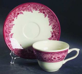 Wedgwood Mayfair (William Sonoma) Flat Cup & Saucer Set, Fine China Dinnerware  