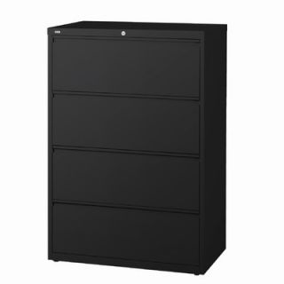 CommClad 4 Drawer Lateral File Cabinet 14976 / 14977 / 14978 Finish Black
