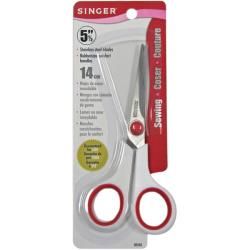 Singer Sewing Scissors (5.5 inchesPackage includes one pair of scissorsModel 448Red and white rubberized comfort handlesImported )