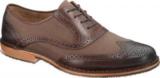 Mens Sebago Brattle Wing Tip   Brown/Brown Canvas Two Tone Shoes