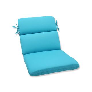 Pillow Perfect Outdoor Veranda Turquoise Rounded Corners Chair Cushion (TurquoiseClosure Sewn Seam ClosureEdging Knife EdgeUV Protection Yes Weather Resistant Yes Care instructions Spot Clean or Hand Wash Fabric with Mild Detergent. Dimensions (Seat 