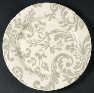 Better Homes and Gardens Floral Damask Birch Grey Salad Plate, Fine China Dinner
