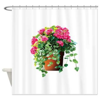  Pot of Pink Geraniums Shower Curtain  Use code FREECART at Checkout
