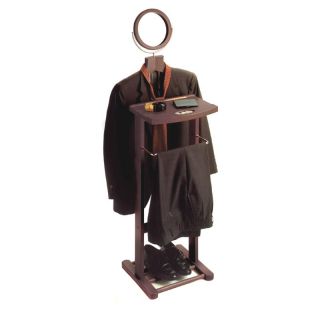 Winsome Avalon Wooden Valet Stand and Mirror Brown   92055