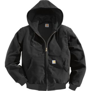 Carhartt Duck Active Jacket   Thermal Lined, Black, Small, Regular Style,