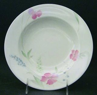 Mikasa Just Love Rim Soup Bowl, Fine China Dinnerware   Green,Blue&Peach Floral