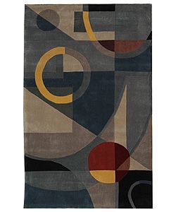 Handmade Rodeo Drive Deco Blue/ Multi N.Z. Wool Rug (6 X 9) (BluePattern GeometricMeasures 0.625 inch thickTip We recommend the use of a non skid pad to keep the rug in place on smooth surfaces.All rug sizes are approximate. Due to the difference of mon