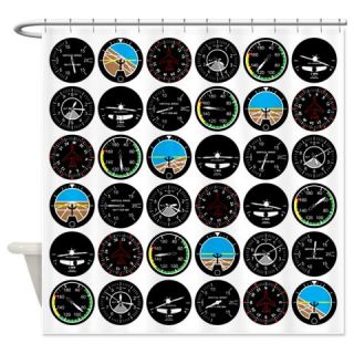  Flight Instruments Shower Curtain  Use code FREECART at Checkout