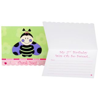 Ladybugs Oh So Sweet 2nd Birthday Thank You Notes