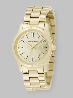 Michael Kors Runway Goldtone Stainless Steel Bracelet Watch   No Color