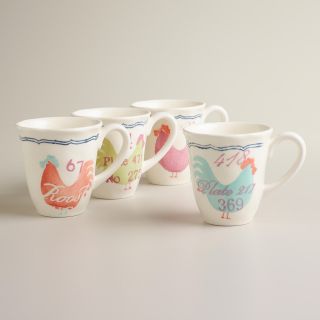 Rooster Mugs, Set of 4   World Market