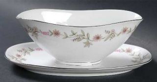Franconia   Krautheim Fascination Gravy Boat with Attached Underplate, Fine Chin