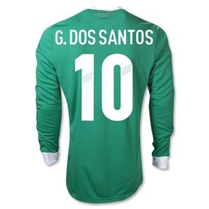 adidas Mexico 11/13 G. DOS SANTOS Home Long Sleeve Soccer Jersey