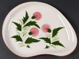 Stangl Thistle 13 Oval Serving Platter, Fine China Dinnerware   Pink Thistle,Gr