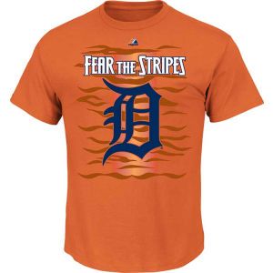 Detroit Tigers Majestic MLB Fear The Stripes T Shirt