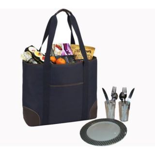Picnic At Ascot Large Insulated Picnic Tote For Two Navy