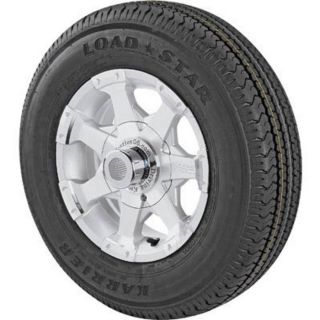 Martin Aluminum Contemporary 7 Spoke Trailer Tire & Assembly, ST205/75D 14,