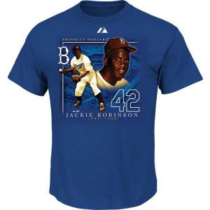 Los Angeles Dodgers Jackie Robinson Majestic MLB Commemorative T Shirt
