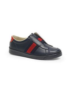 Gucci Boys Leather Slip On Sneakers