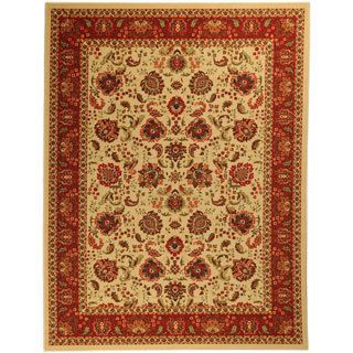 Beige Floral Design Non skid Area Rug (33 X 5)