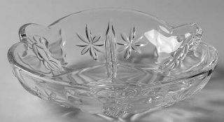 Gorham Holiday Traditions Collection 3 Part Relish Dish   Clear,Christmas Motif