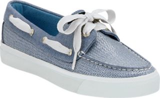 Womens Sperry Top Sider Bahama 2 Eye Sequins   Blue Jersey/Sequins Casual Shoes