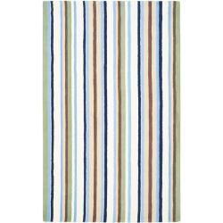 Handmade Childrens Stripes Cotton Rug (5 X 8)