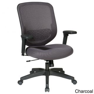 Office Star Products Space 829 Series Chair (Blue, charcoal Weight capacity 250 lbs Dimensions 43.75 inches high x 27.5 inches wide x 24.25 inches deep Seat size 21 inches wide x 19.5 inches deep x 3.5 inches tall Back size 20.25 inches wide x 23 inch