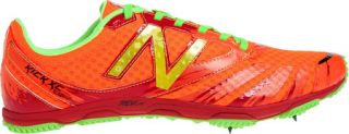 Mens New Balance MXC700v2 Spike   Orange/Green Running Shoes