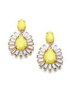 ABS by Allen Schwartz Jewelry Baguette & Pear Shaped Earrings   Yellow