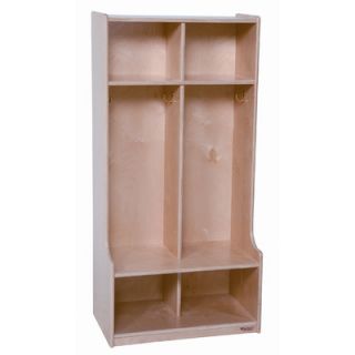 Wood Designs Two Section Offset Locker 52400 Color Natural