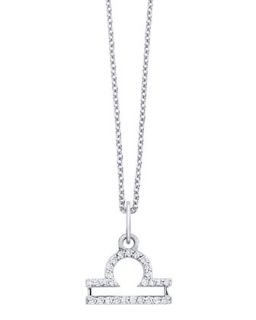 14K Libra Diamond Pendant Necklace