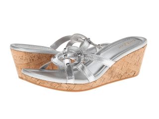 Cole Haan Shayla Slide Womens Wedge Shoes (Silver)