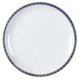 Denby Langley Reflex Salad Plate, Fine China Dinnerware   Blue/White,Checks,Insi