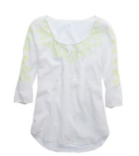 White Aerie Embroidered Tunic, Womens XL