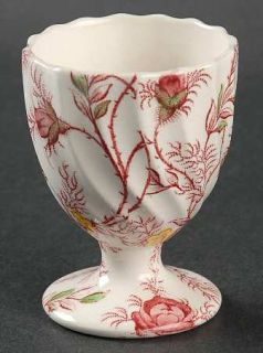 Spode Rosebud Chintz (2/8401, Pink Vine) Single Egg Cup, Fine China Dinnerware  