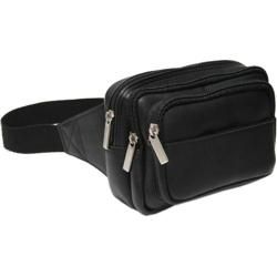 Womens Royce Leather Vaquetta Multi Compartment Fanny Pack Black