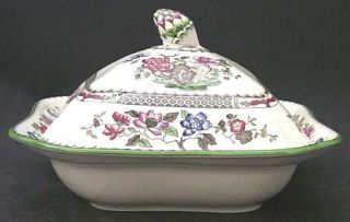 Spode Chinese Rose Square Covered Vegetable, Fine China Dinnerware   Imperialwar