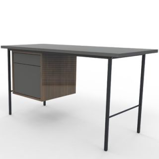 Industrya Type U Writing Desk TU. Finish Charcoal / Walnut / Matte Black