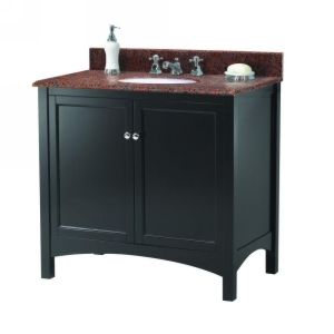 Foremost FMTREATC3722 Haven 37 in. W x 22in. D Vanity in Espresso with Granite T