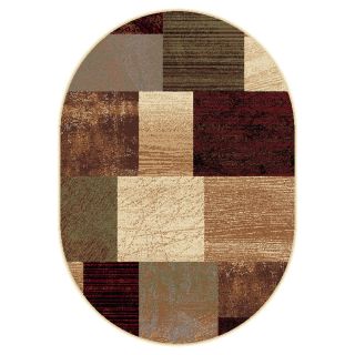 Rhythm 105210 Contemporary Multicolor Area Rug (53 X 73 Oval) (MultiSecondary Colors Beige, red, brown, greenShape OvalTip We recommend the use of a non skid pad to keep the rug in place on smooth surfaces.All rug sizes are approximate. Due to the diff