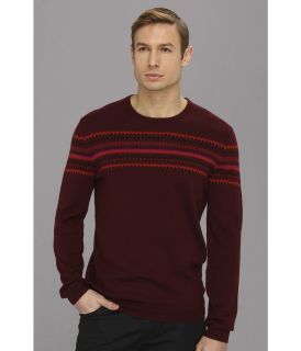 Ted Baker Snodon L/S Fair Isle Pullover Mens Sweater (Red)